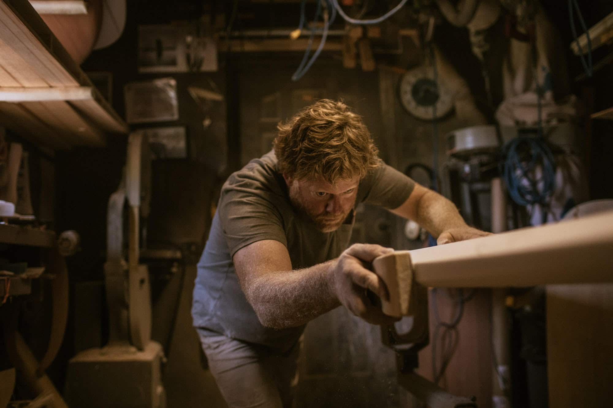 Hand work inside the Martin Shapes workshop