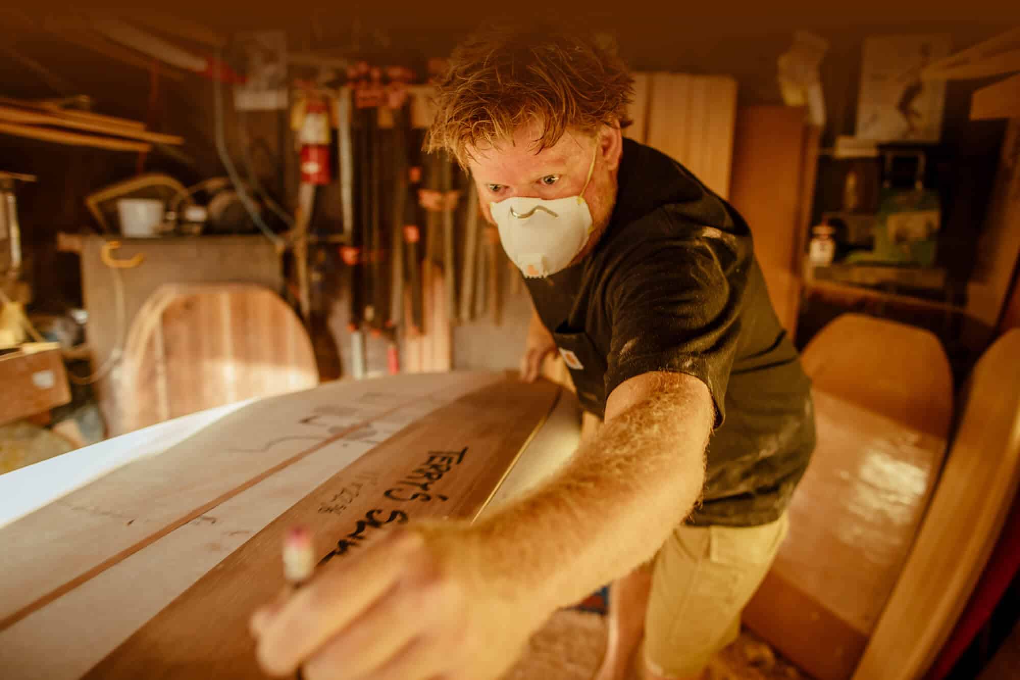Joshua Martin outside his workshop